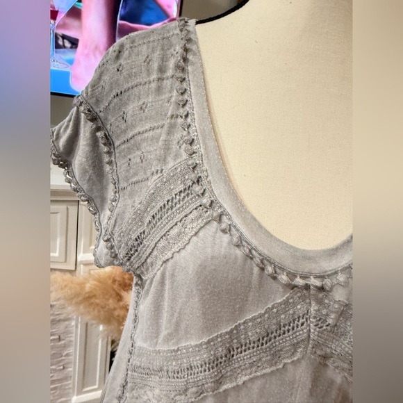 Knox Rose Grey Lace Detail Tunic/ Dress Very Soft - Picture 7 of 8